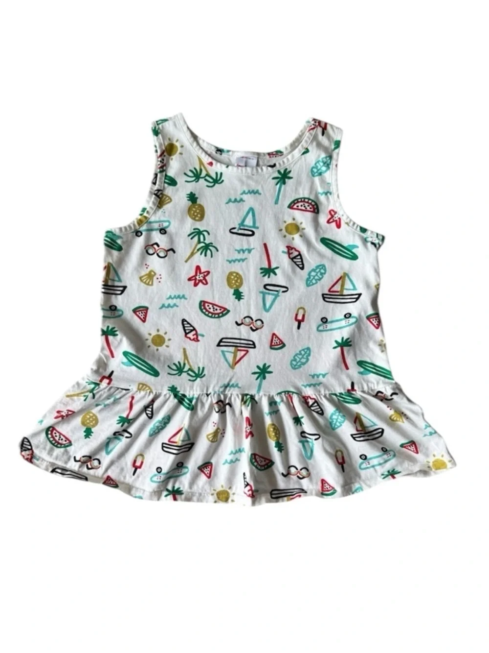 Hanna Andersson 10 Years Peplum Tank Beach Day Summer Vacation Top